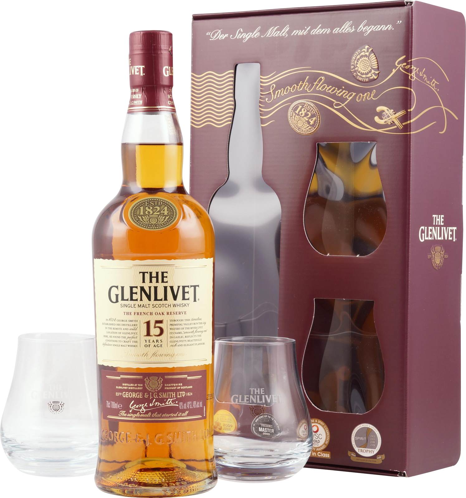 Glenlivet 15 Jahre French Oak Reserve Geschenkbox 0,7 Liter 40 
