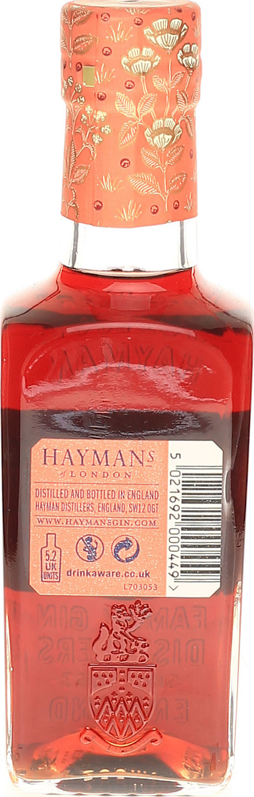Haymans Sloe Gin mit Schlehen aus England im Spirituose