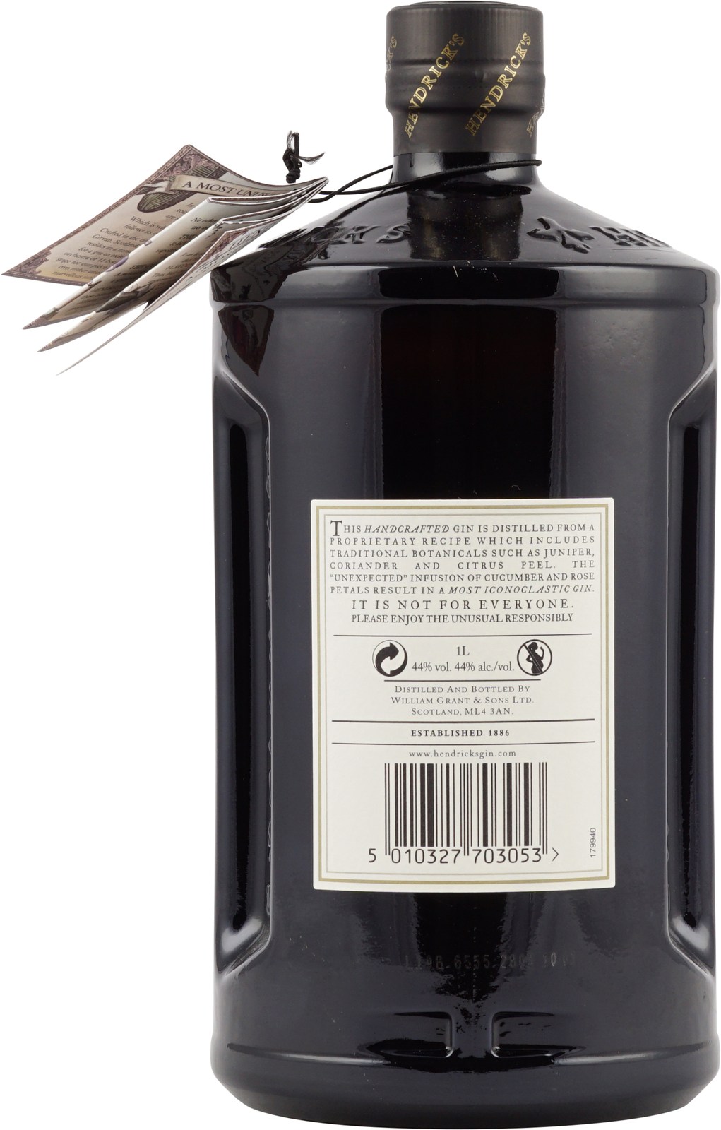 Hendricks Gin 1 Liter mit 44 Vol. aus England dem Land des Gins