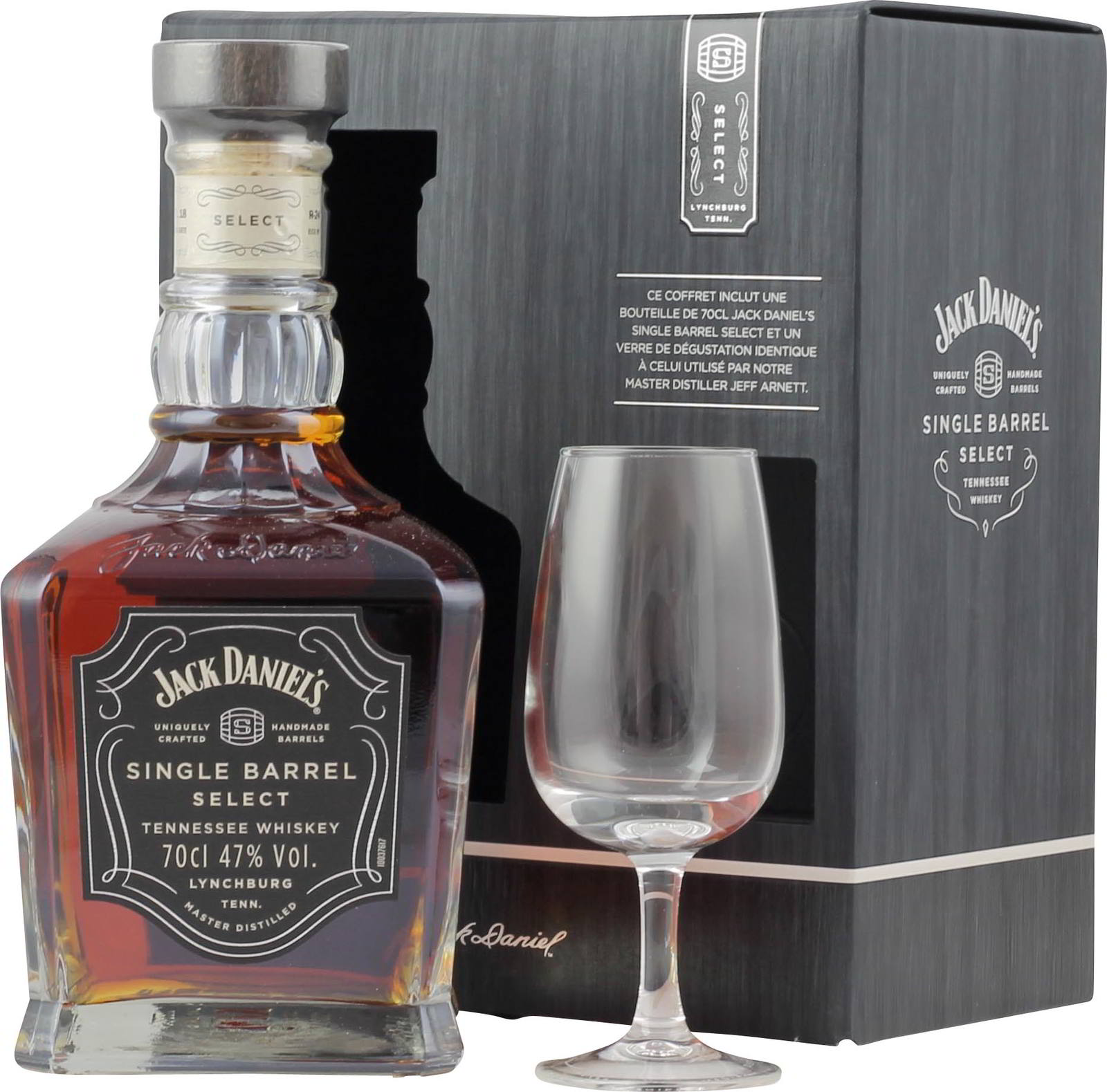 Jack Daniels Single Barrel mit Nosing Glas 0,7 Liter 47 