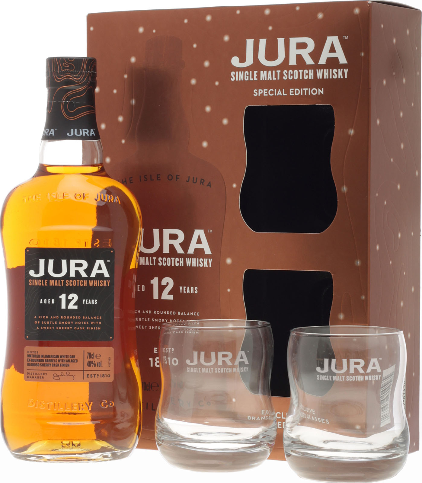 Jura 12 Jahre Single Malt Whisky von der Isle of Jura mit 40 Vol.
