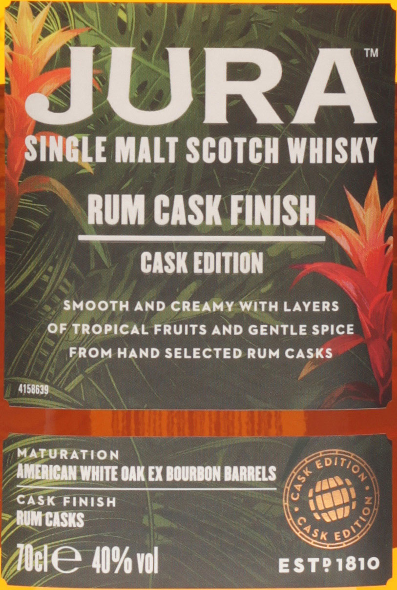 Jura Singel Malt Rum Cask Finish bei uns im Shop kaufen