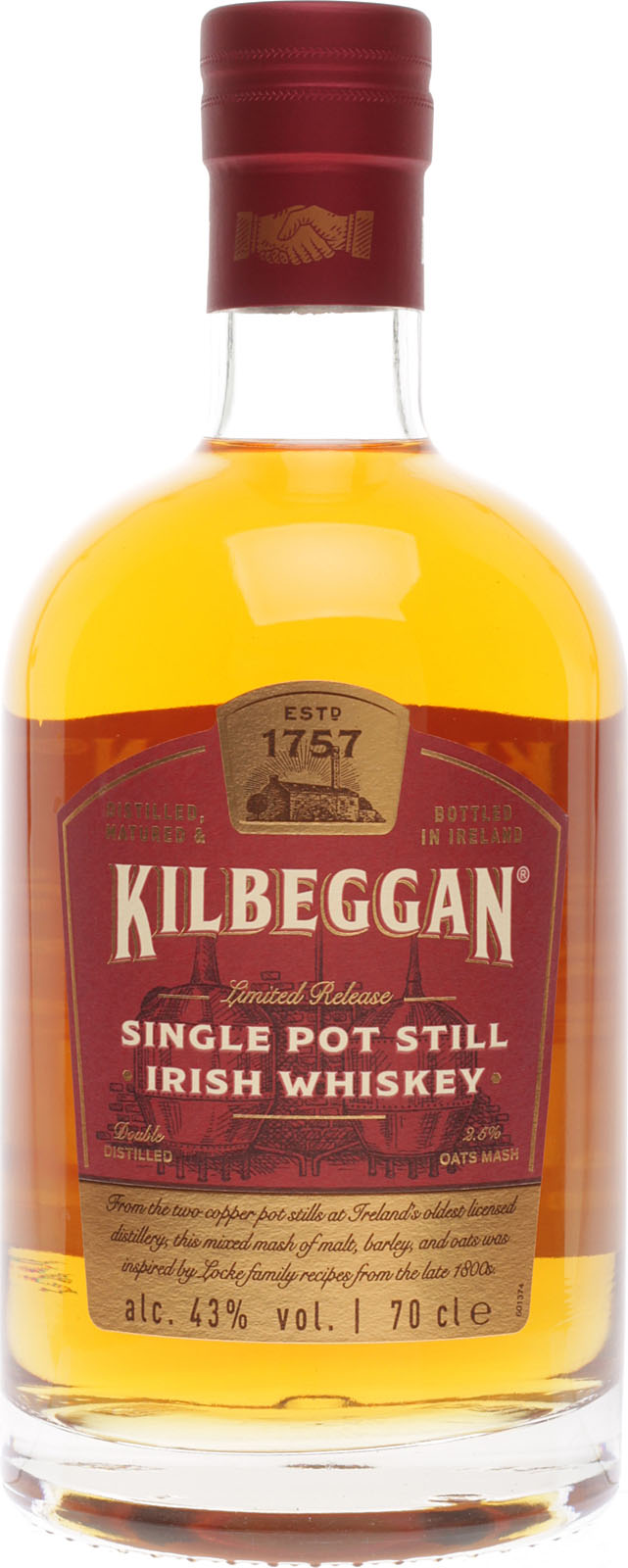 Kilbeggan Single Pot Still 0 7 Liter 43