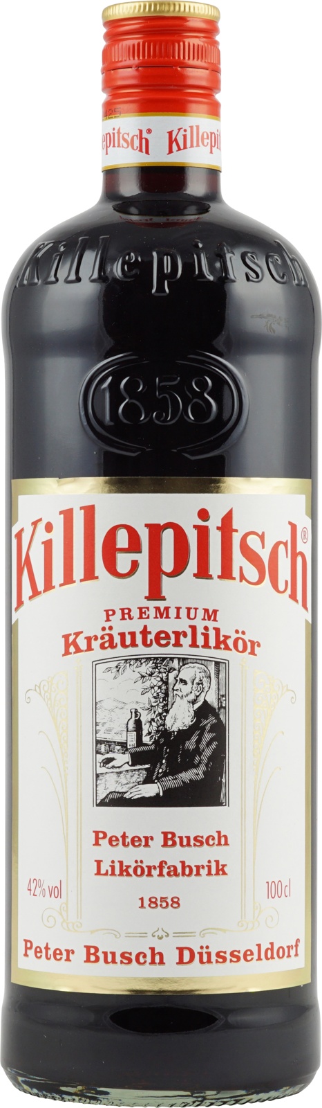 Killepitsch Kräuterlikör aus Düsseldorf in der 1,0 Lite