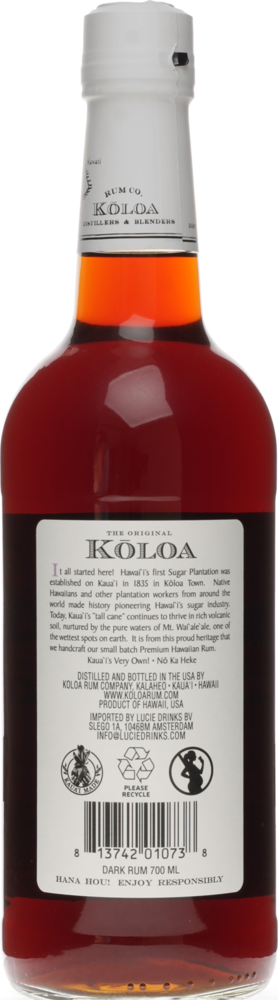 Koloa Kauai Dark Rum 0,7 Liter 40 Vol. im Shop kaufen