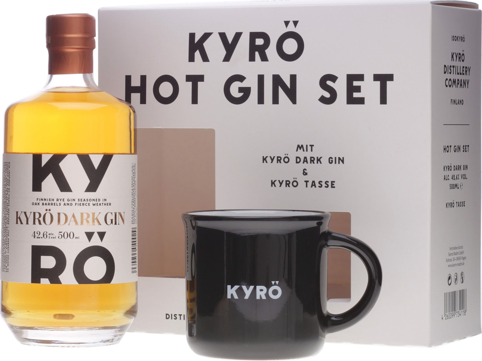 Kyrö Koskue Cask-Aged Rye Gin Geschenkset mit Tasse