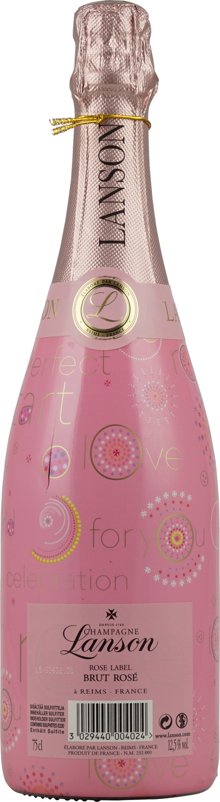 Lanson Rose Champagner Pink Edition 0 75 Liter 12 5 Vol Sonderedition