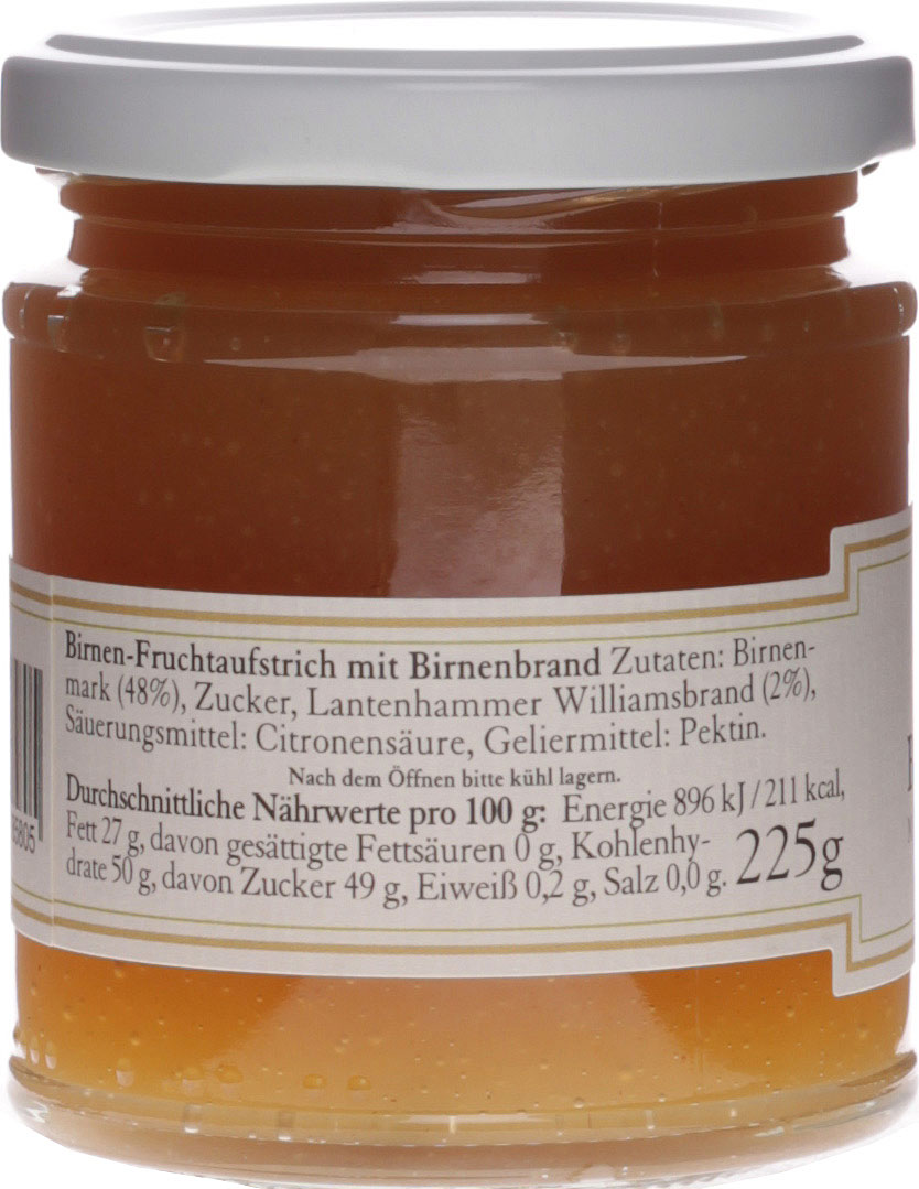 Lantenhammer Birnen Aufstrich mit Williamsbrand 225 g k Lantenhammer Birnen Aufstrich mit Williamsbrand 225 g k