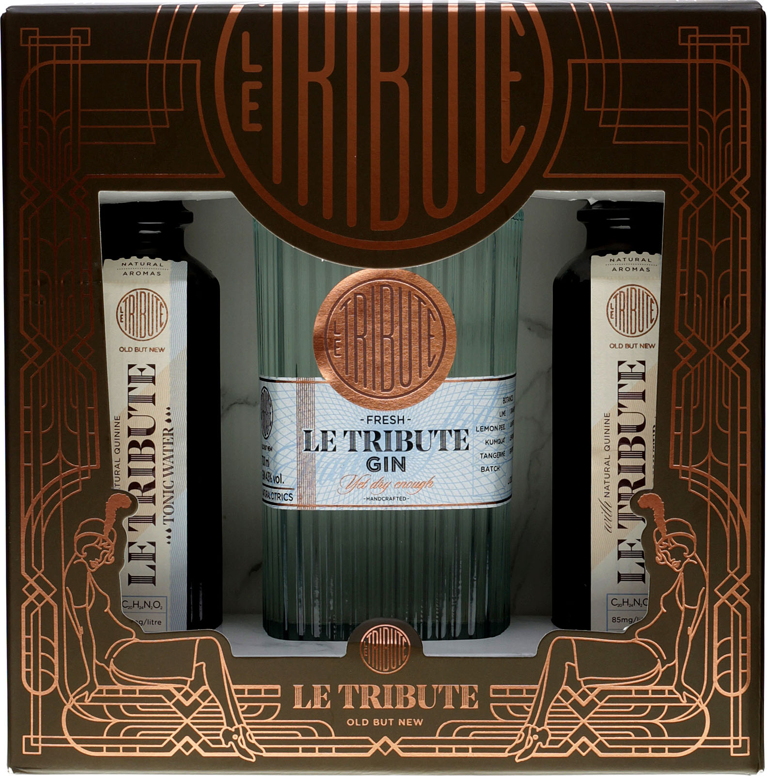 Le Tribute Premium Gin mit Le Tribute Tonic (0,2L) + 2 Gläser - 43