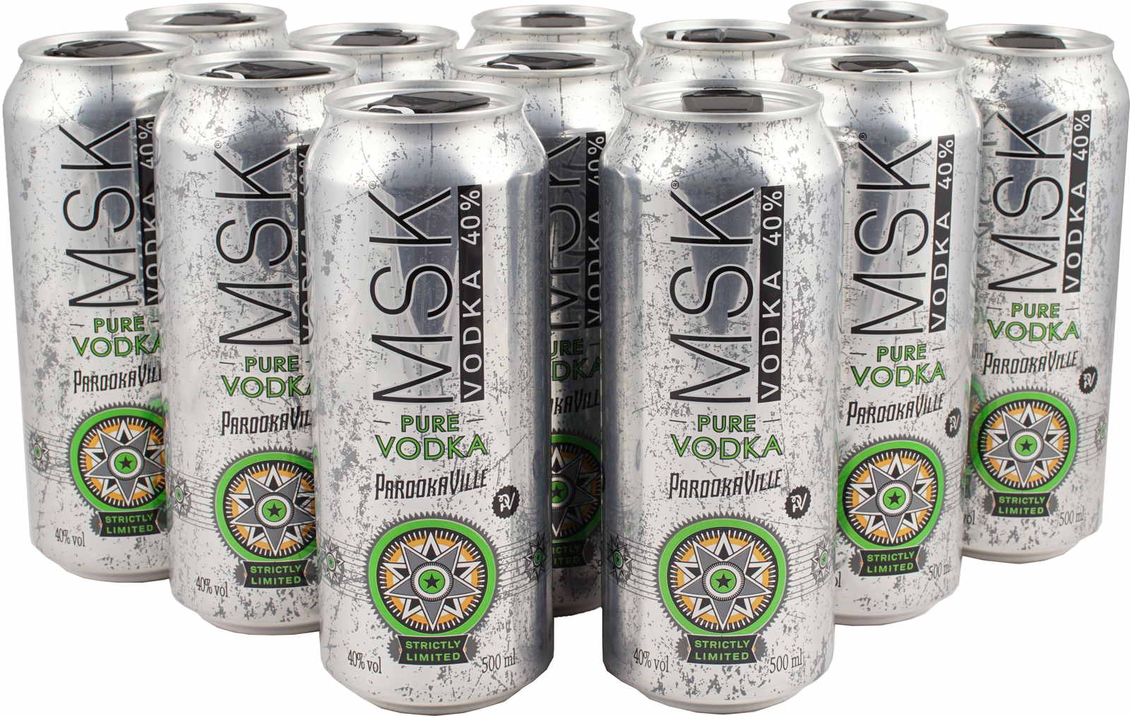 MSK Pure Vodka Parookaville Edition in der 500 ml Dose