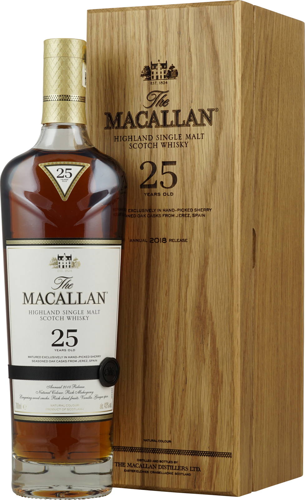 Macallan 25 Jahre Sherry Oak Release 2018 0 7 L 43 Vol Erstklassiger Single Malt