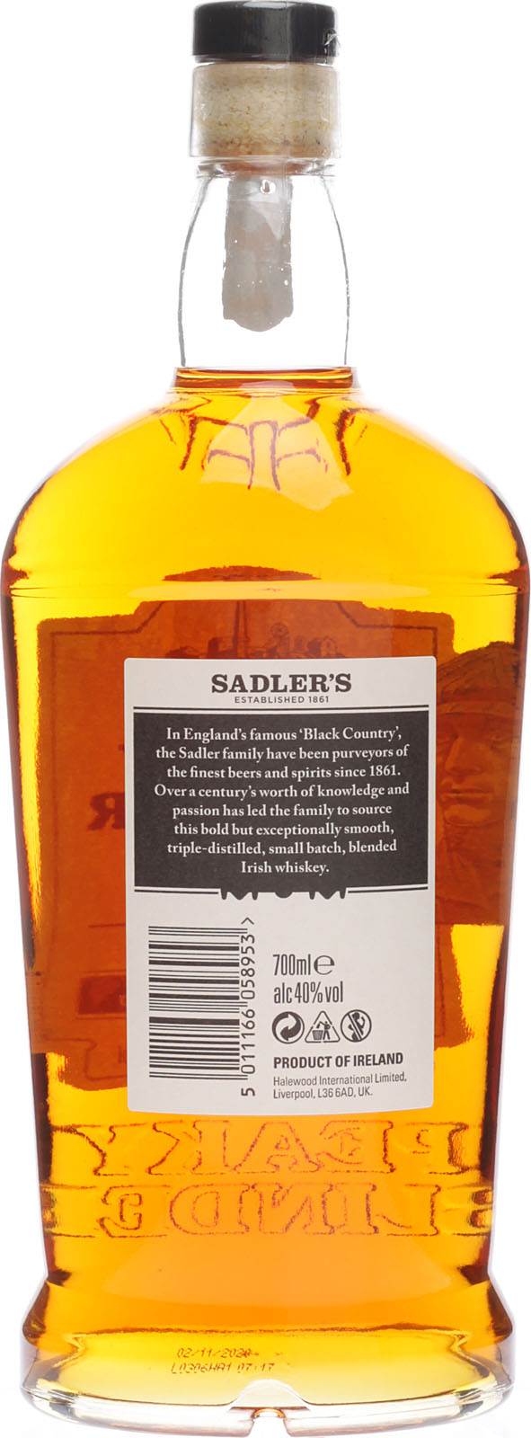 Blinder % Peaky Irish 0,7 Liter 40 Whisky