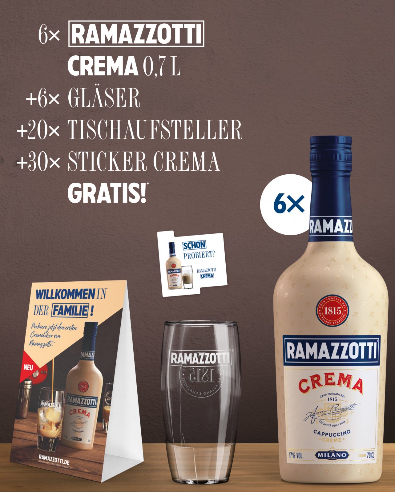 Ramazzotti Crema, Sahnelikör aus Italien
