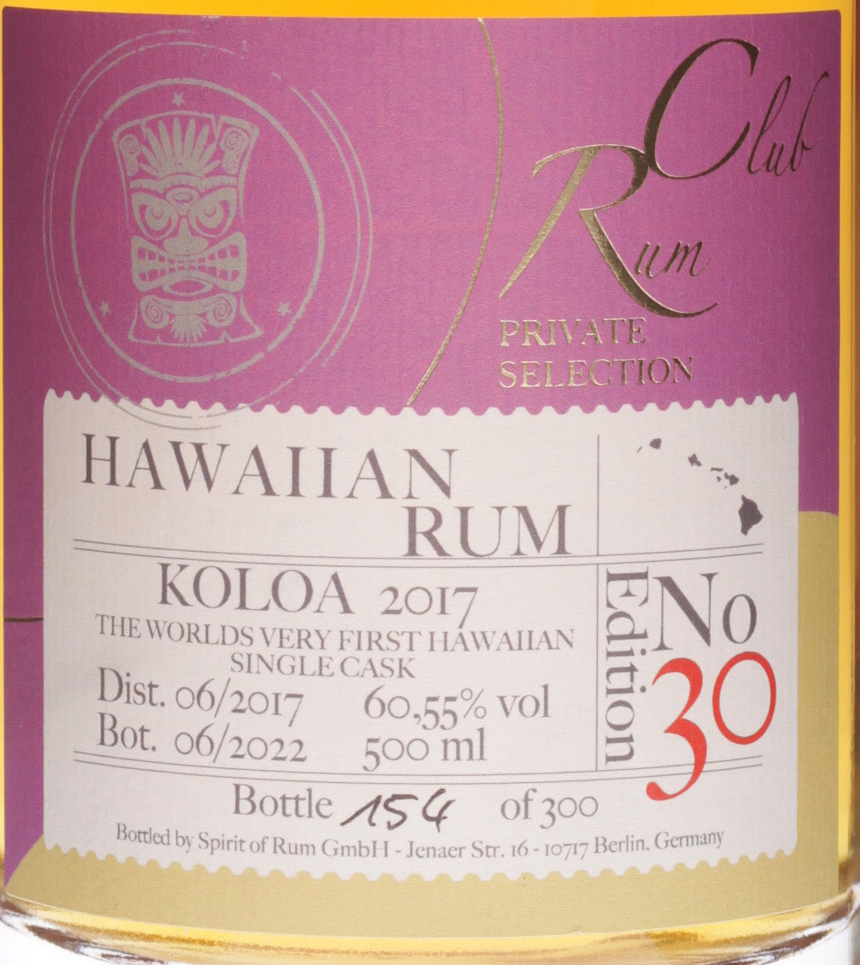 Private Selection Ed. 30 Hawaiian Rum Koloa 201