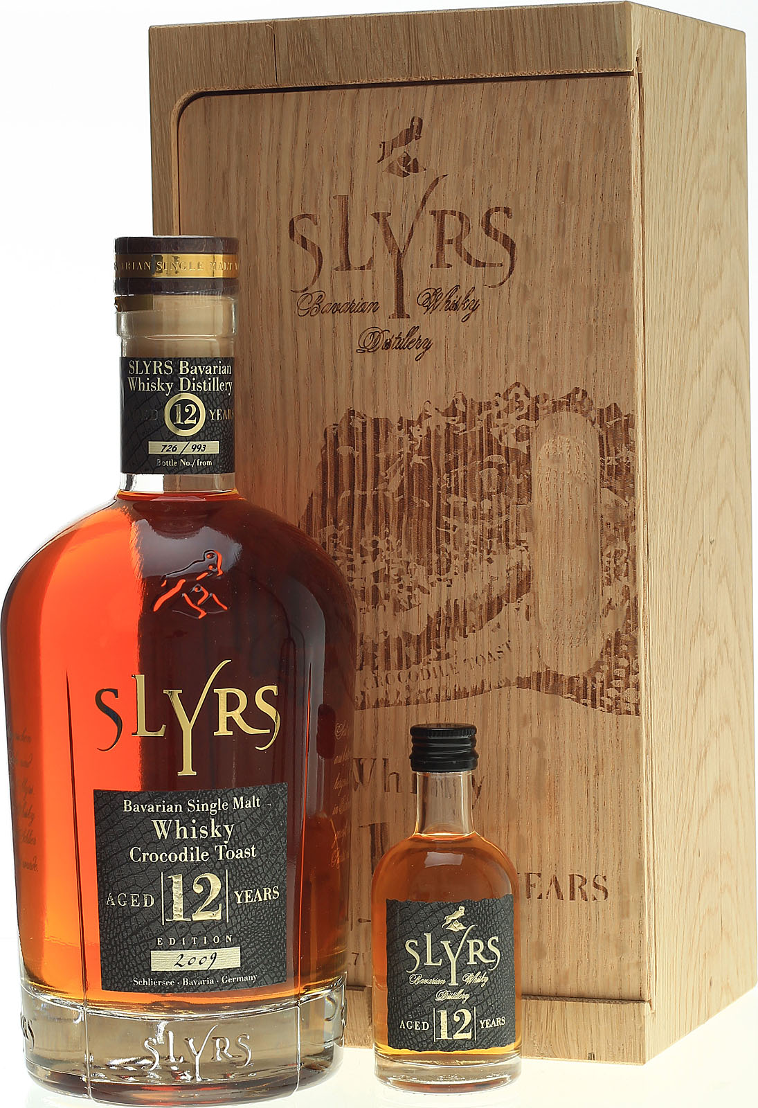 Bavarian 12 Jahre Single Slyrs Whisky in Holzkiste Malt