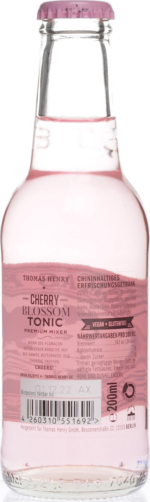 Thomas Henry Elderflower Tonic Water - Das Tonic mit Ho