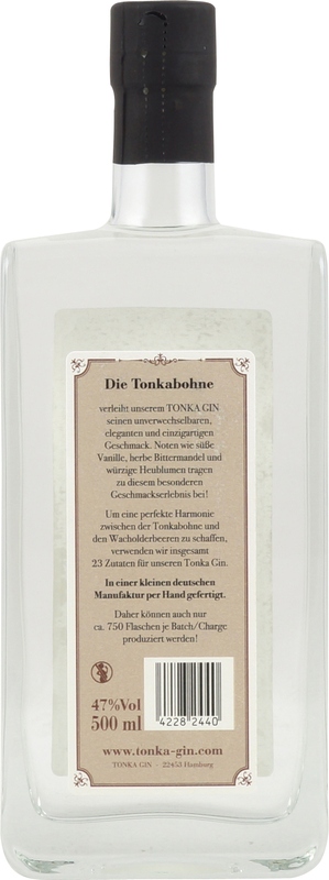 Tonka Gin mit der Tonka Bohne mit 500 ml und 47 % Vol.