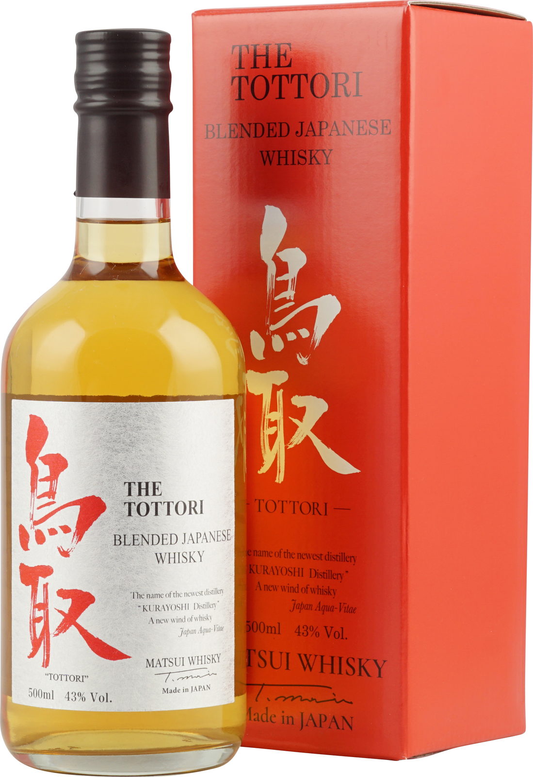 Tottori Japanese Blended Whisky mit 500 ml und 43 Vol. aus Japan