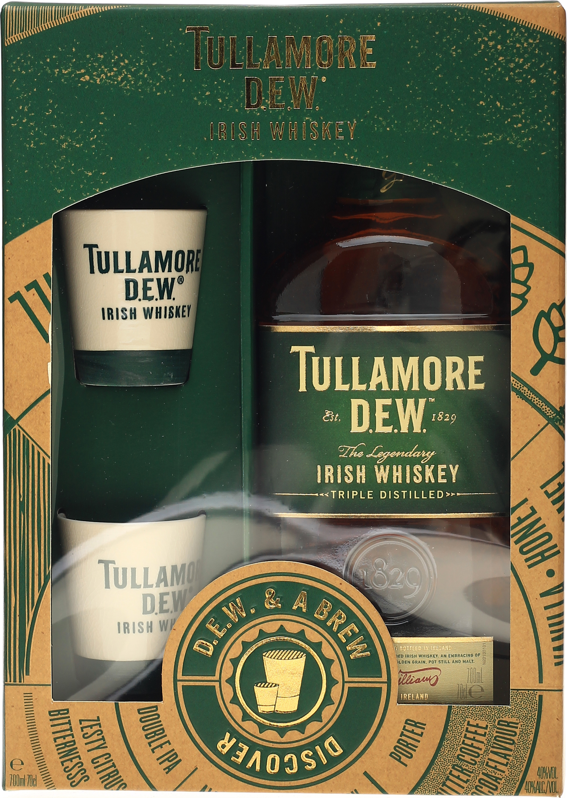Tullamore Dew der beliebte Irish Whiskey mit dem milden Aroma.