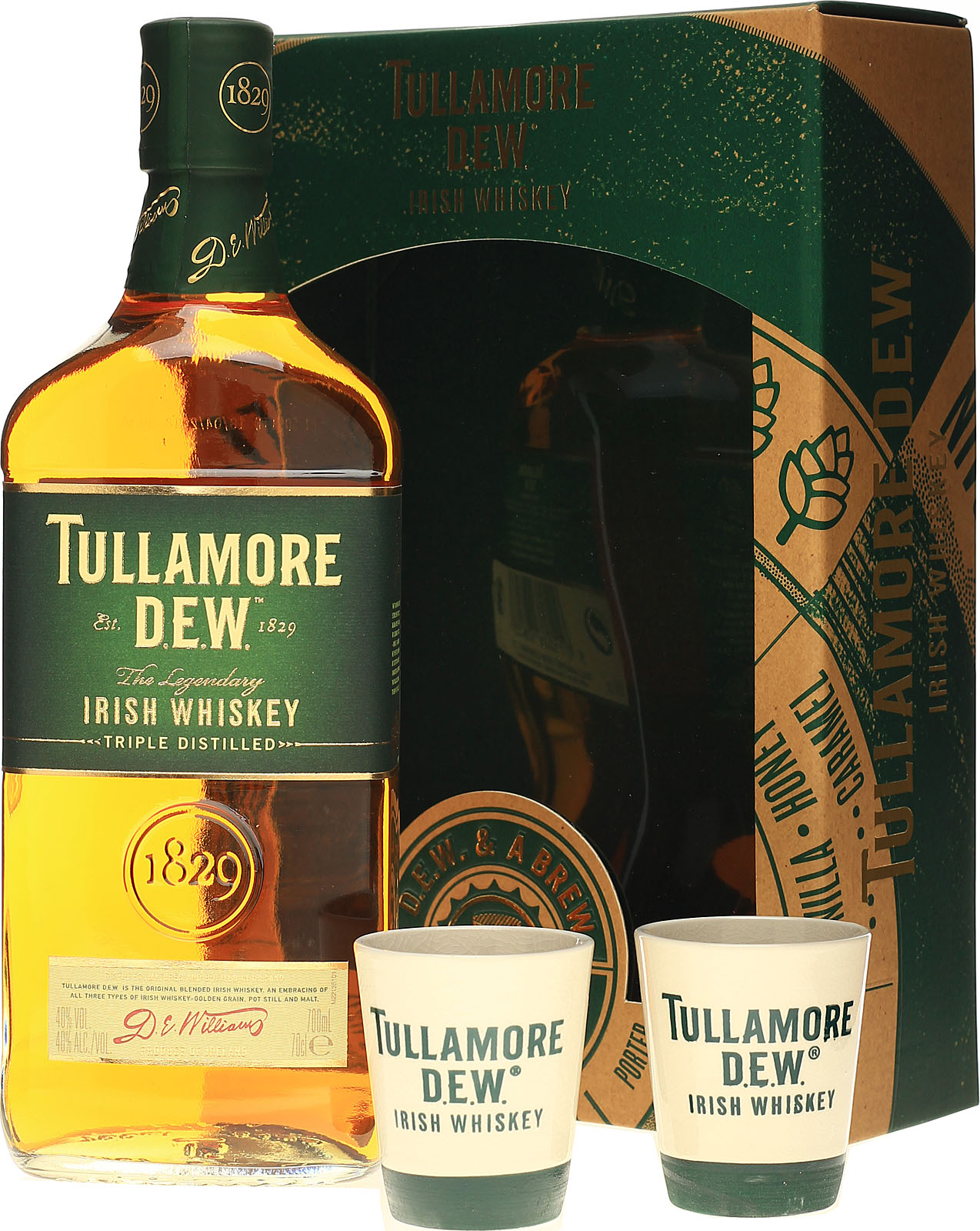 Tullamore Dew Whiskey USA Koozie Dosen Flaschen Kühler Isolierhülle grün 