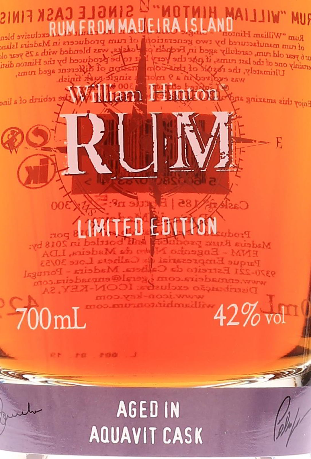 William Hinton Rum da Madeira Aquavit Cask Limited