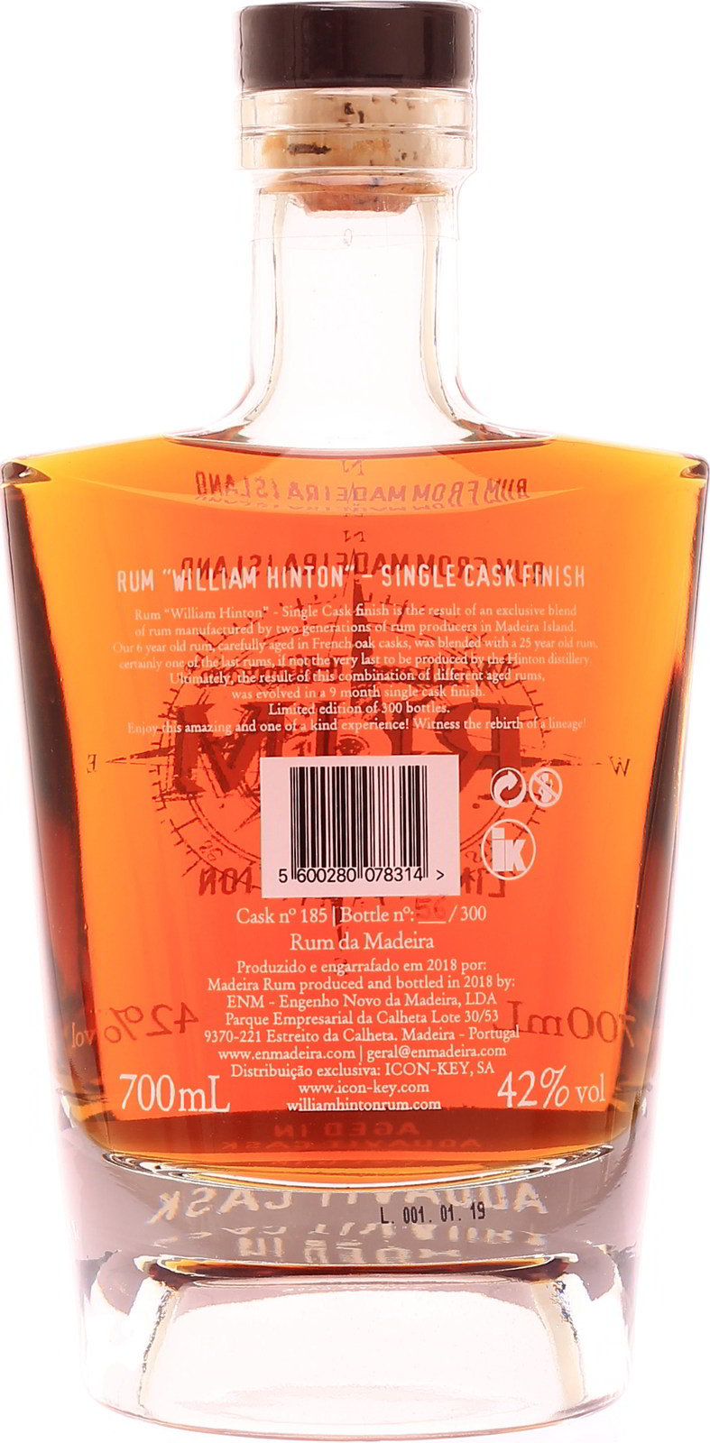 William Hinton Rum 700mL 42% 限定版 William Hinton Rum 700mL 42% 限定版