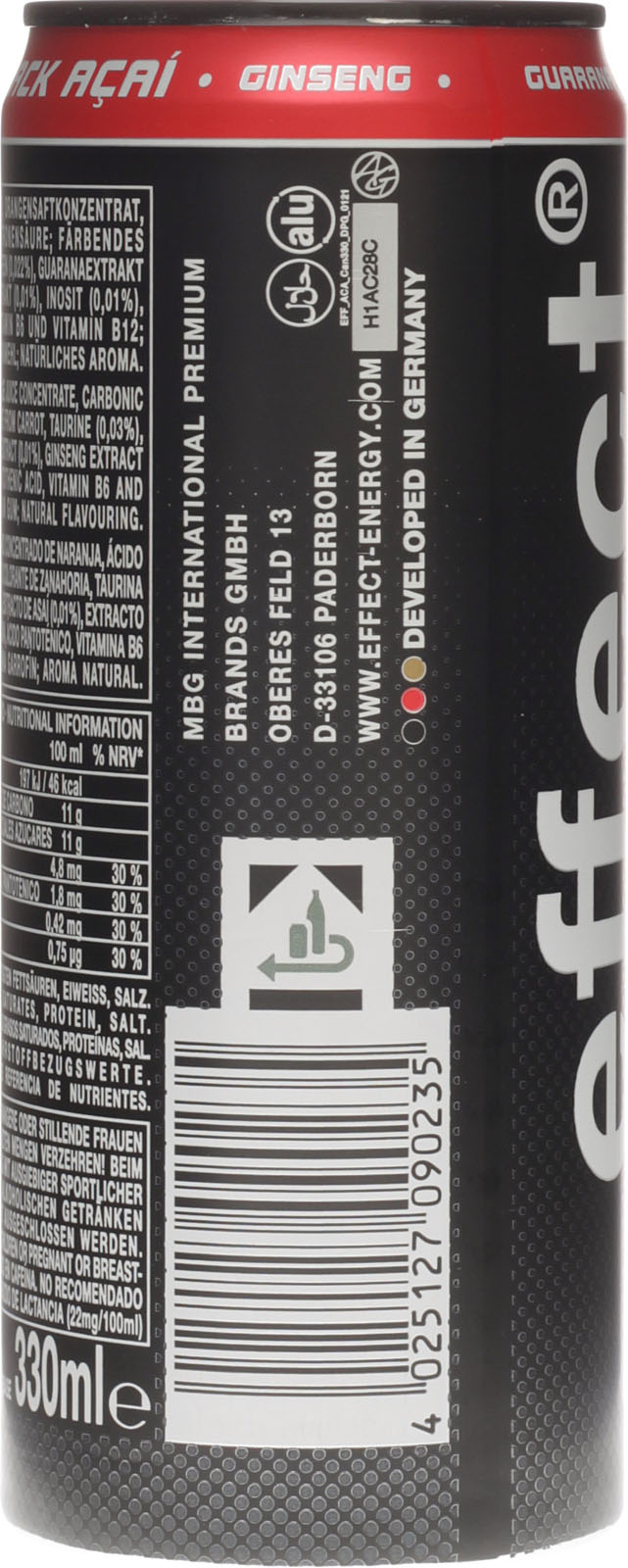 effect® Black Açaí Dose 24 x 0,33 Liter günstig im Shop